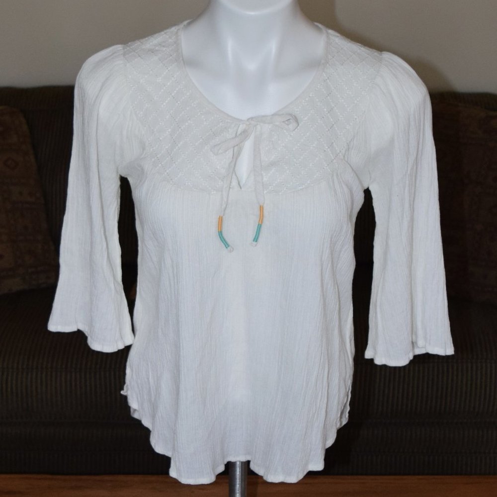 Roxy Peasant Top in an Off White color - Size XS